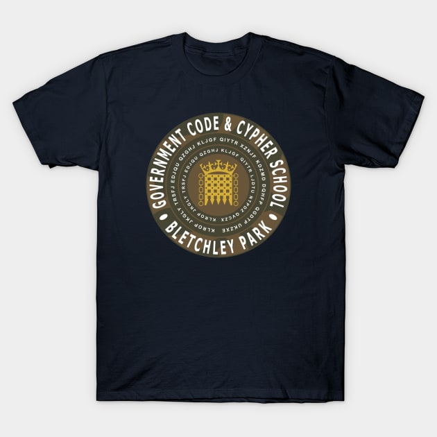 Bletchley Park Government Code & Cypher School T-Shirt by Lyvershop